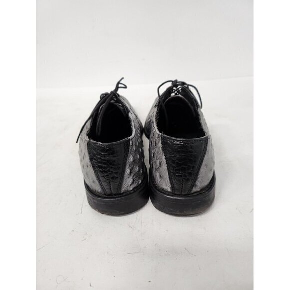 Stacy Adams Mens Roselli Oxford Shoes Size 9M Gray Textured Leather Lace Up - Picture 7 of 12